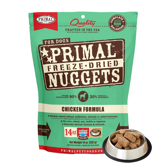 Primal Canine Freeze Dried Raw Nuggets for Dogs - Chicken (14oz / 397g)