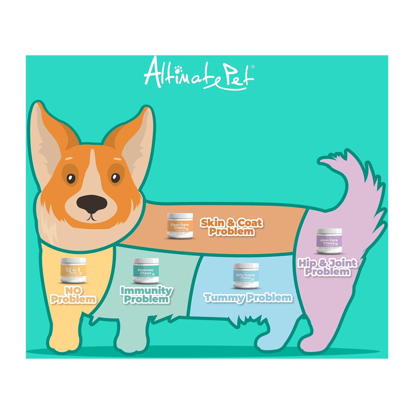 Altimate Pet Joint Care Vitamin Supplement For Dogs | Over 120 Soft Chews