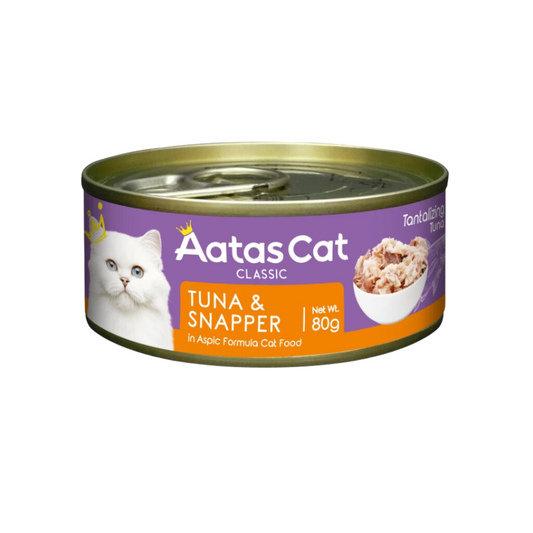 [24 Cans] Aatas Cat Tantalizing Tuna & Snapper 80g