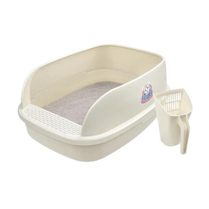 CATIDEA Litter Box - Big Bread Litter Guard Bin Cream Size XL/ 15L