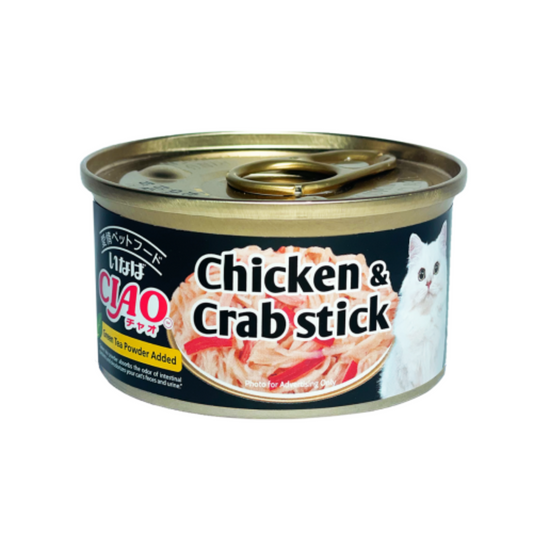 [1 Carton] Ciao Can Chicken Fillet and Crab Stick in Jelly 75g x 24