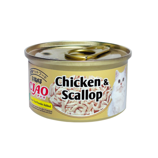 [1 Carton] Ciao Can Chicken Fillet and Scallop in Jelly 75g x 24