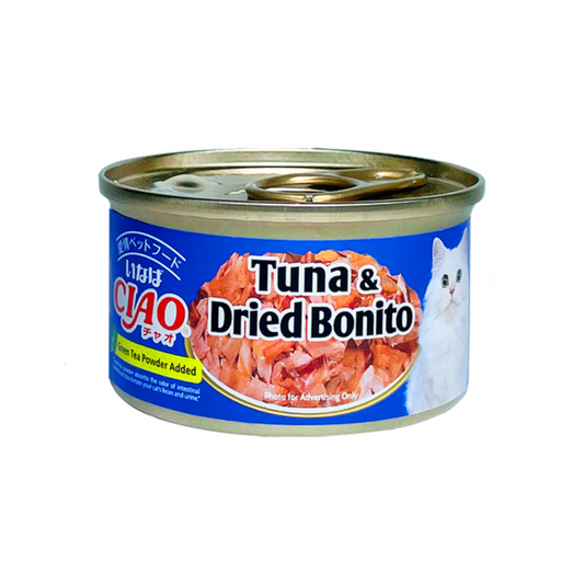 [1 Carton] Ciao Can White Meat Tuna with Dried Bonito in Jelly 75g x 24