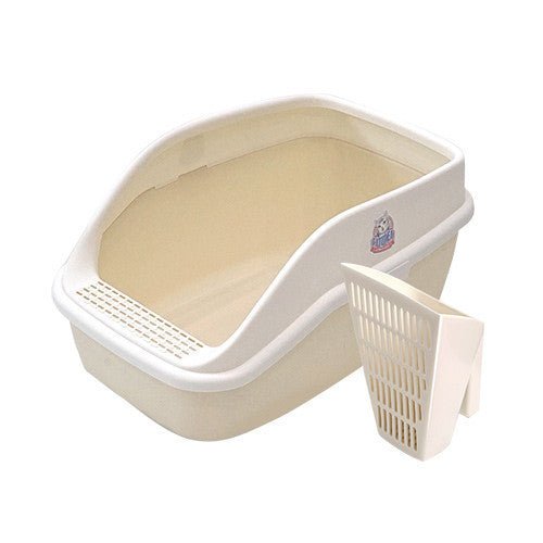 CATIDEA Shark Cat Litter Box Cream Size XL 20L