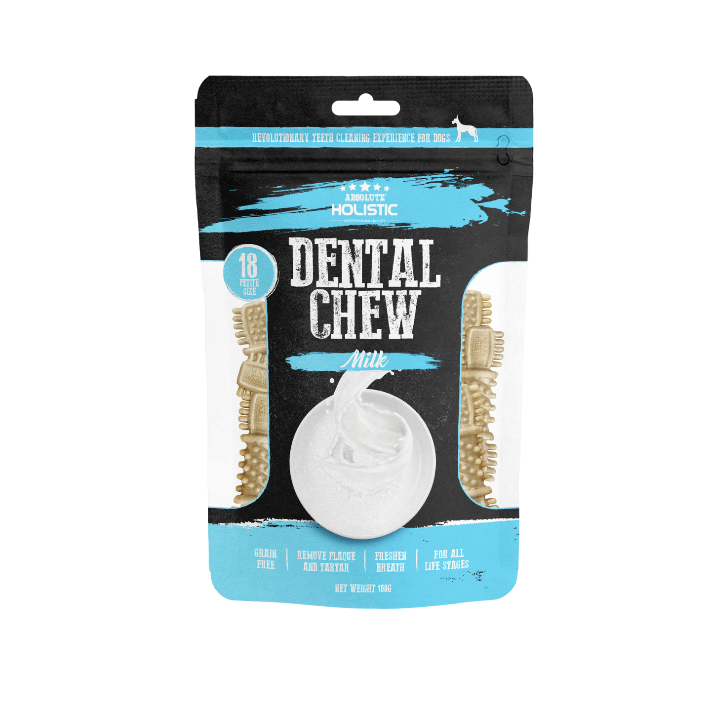 Absolute Holistic Dental Chew Milk Value Pack 160g