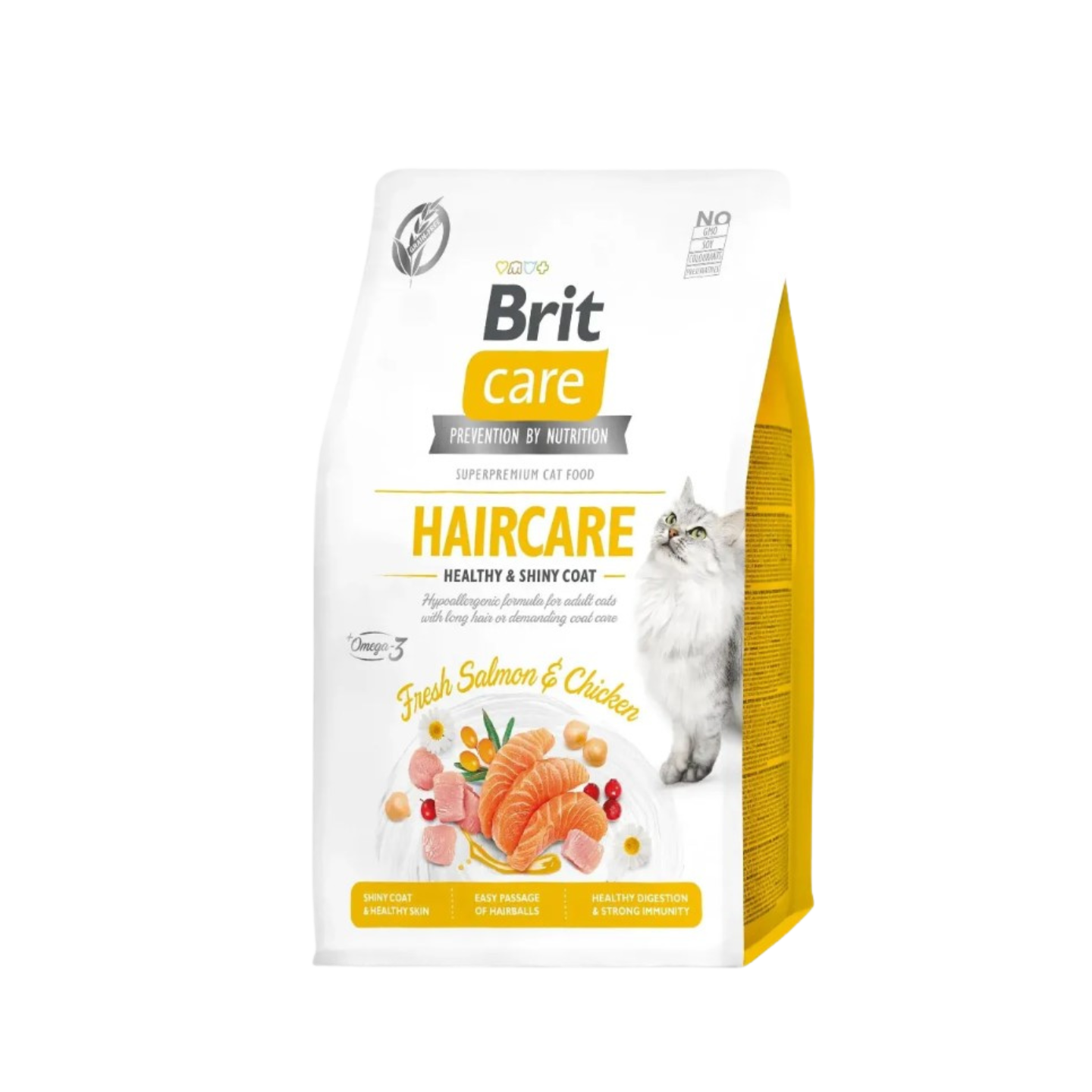 Brit Care Grain-Free Haircare Healthy & Shiny Coat Dry Cat Food 2kg