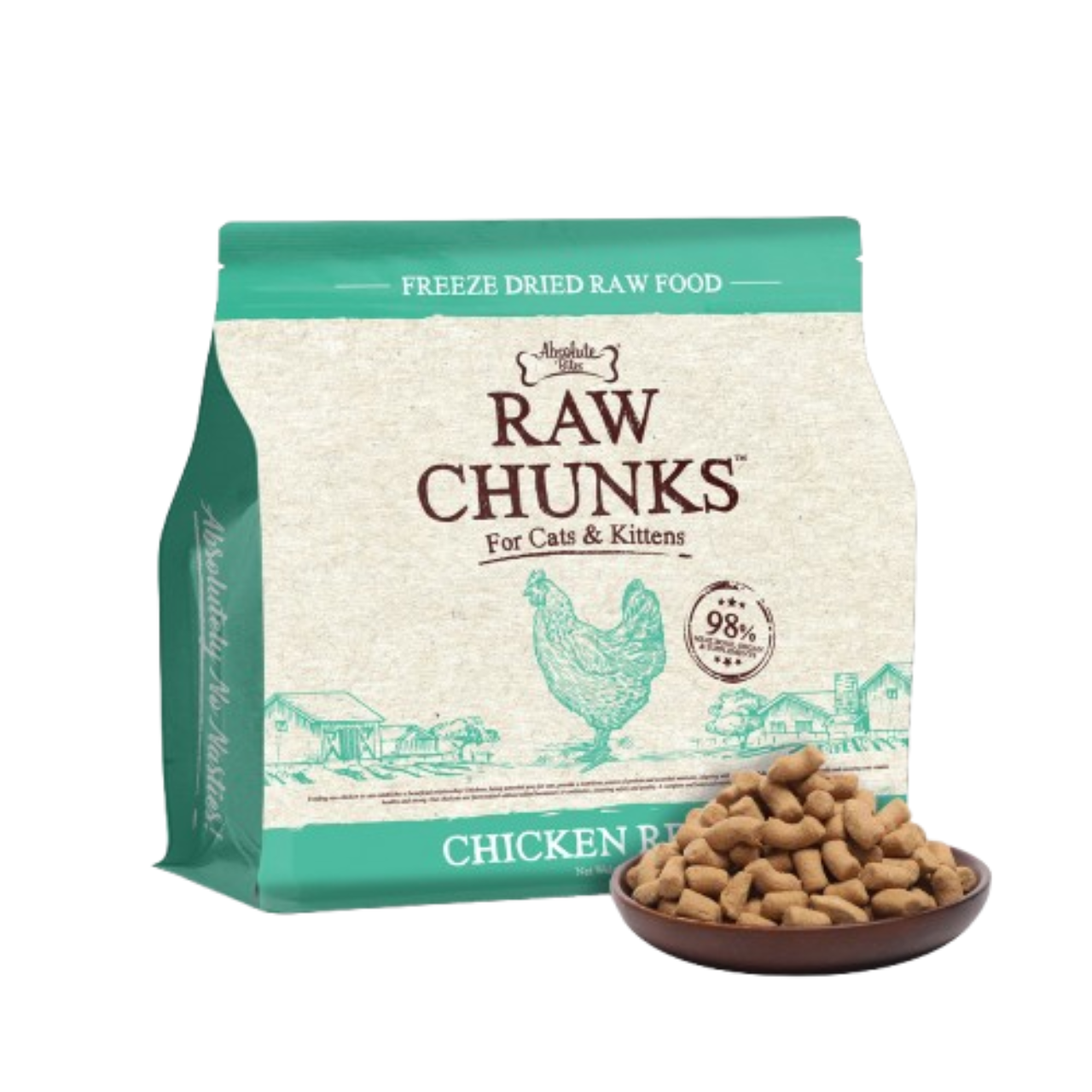 Absolute Bites Freeze Dried Raw Chicken Chunks 280g