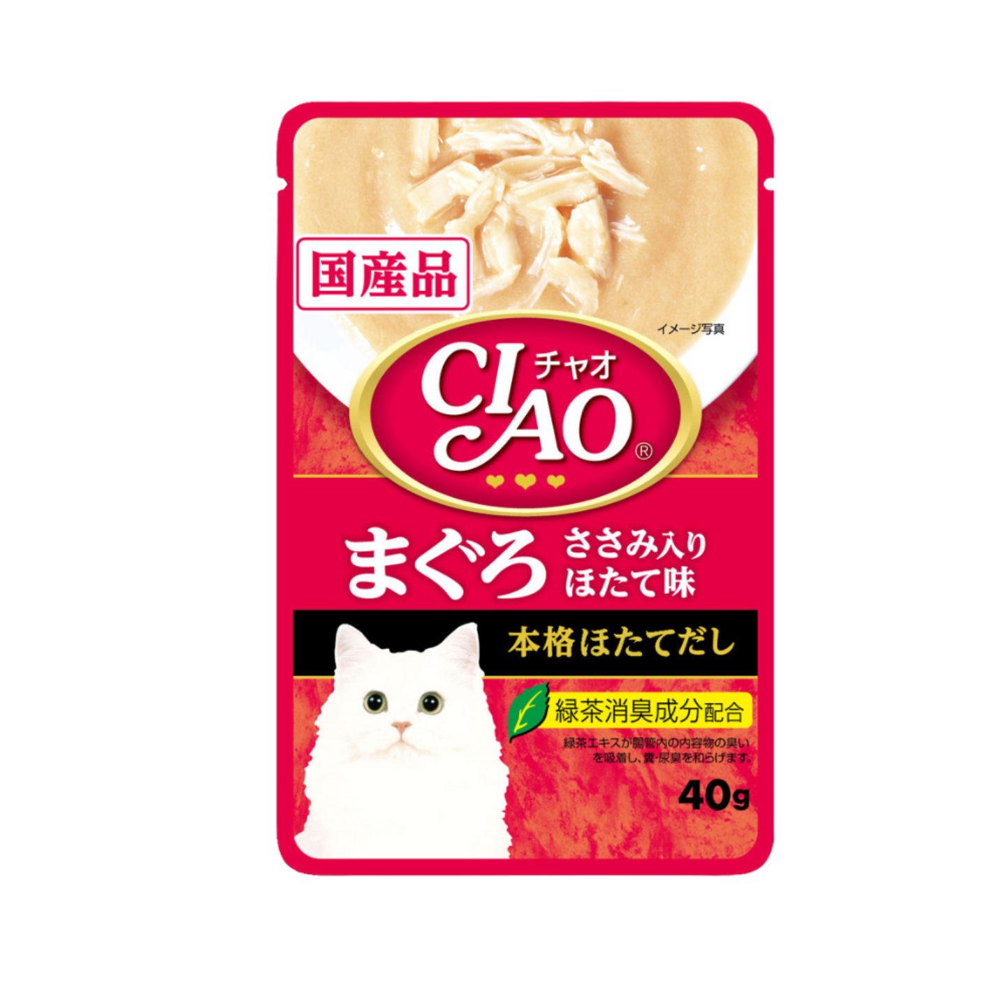Ciao Creamy Soup Pouch Tuna (Maguro) & Chicken Fillet Scallop Flavor 40g 16 Pouches