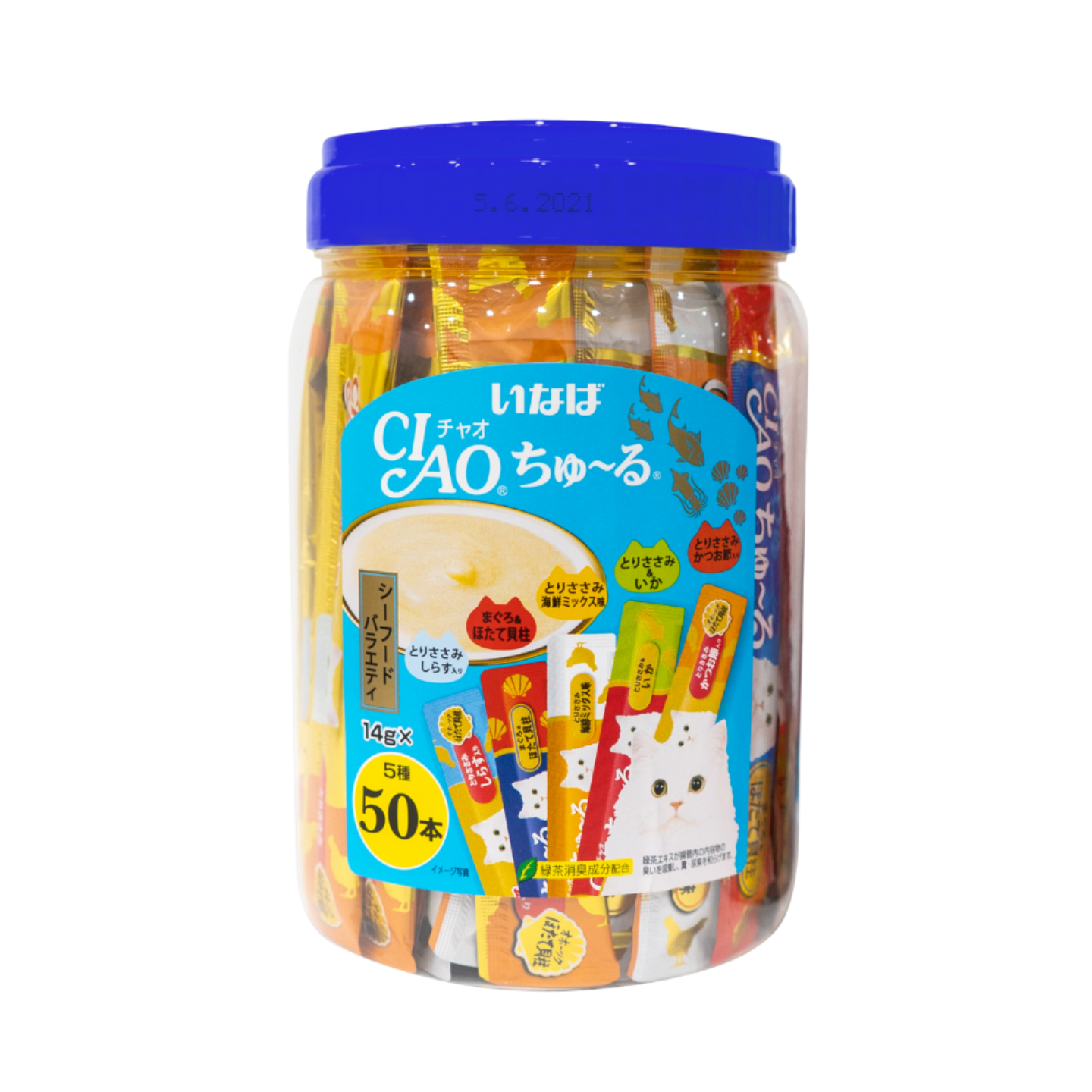 Ciao Churu Seafood Functional Mix Festive Pack 50 pieces 14g each