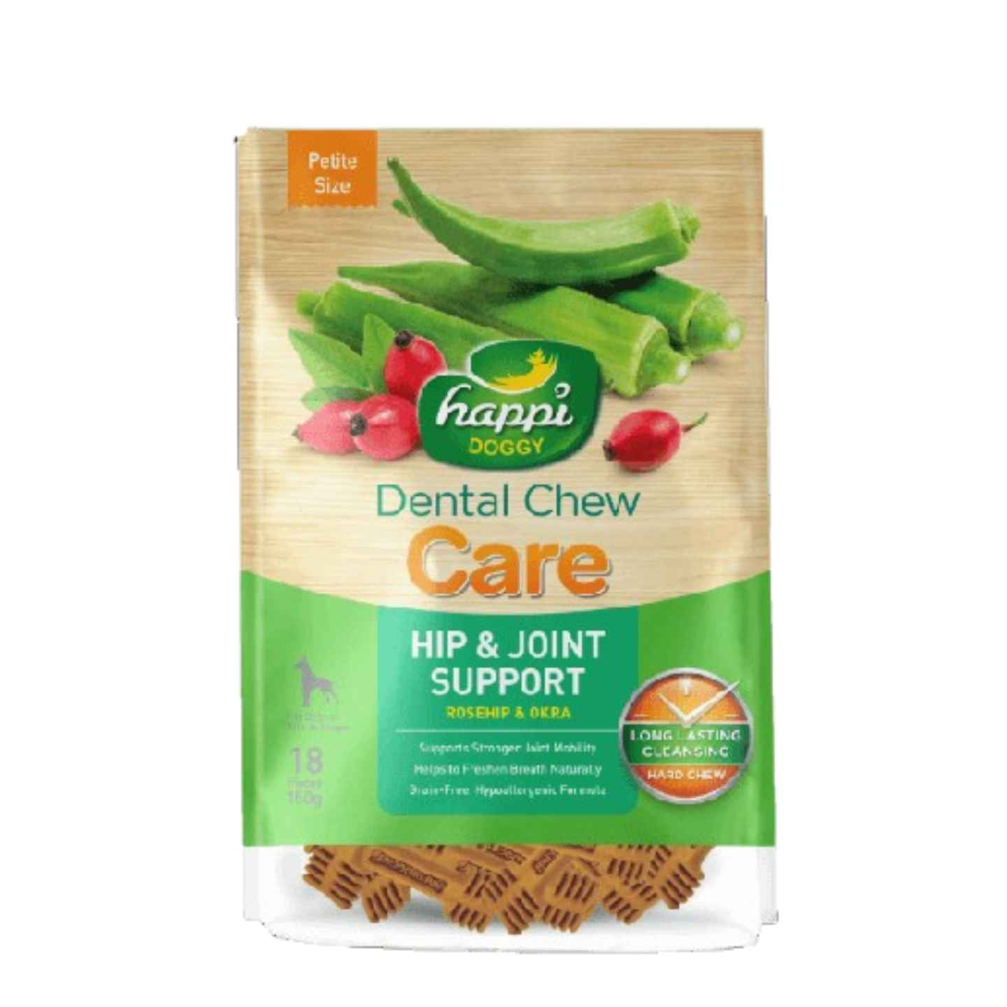 Happi Skippi Hip & Joint Support Rosehip & Okra Petite 150g packaging
