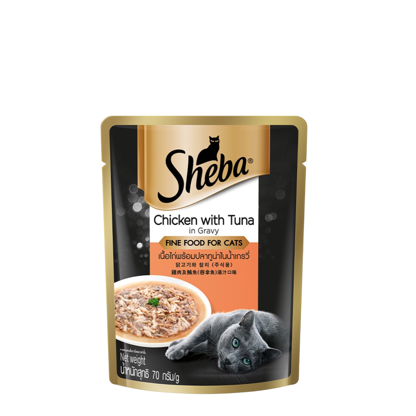 Sheba Wet Cat Food Pouch Chicken and Tuna 24 Pack