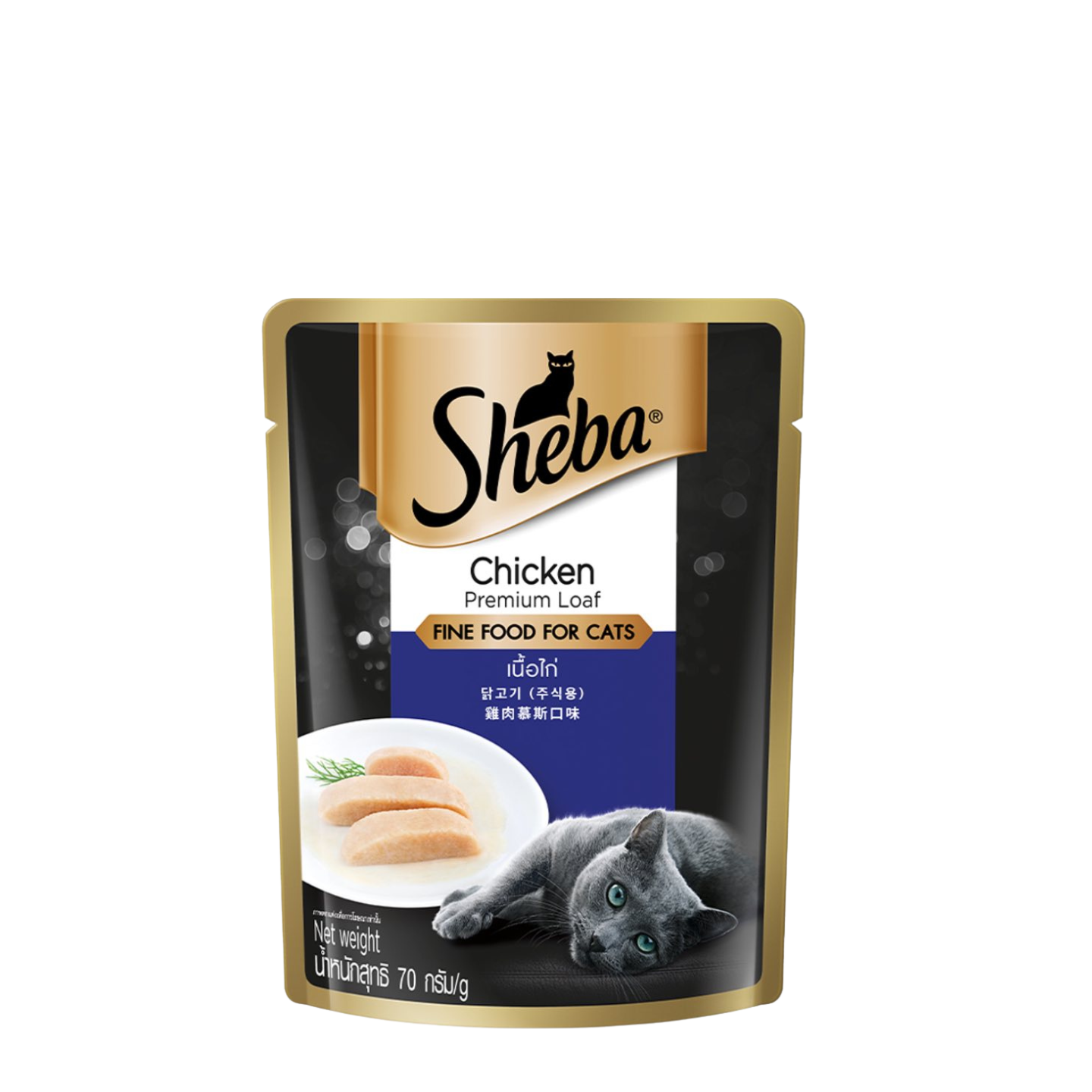 Sheba Wet Cat Food Pouch Premium Chicken Loaf 24 Pack