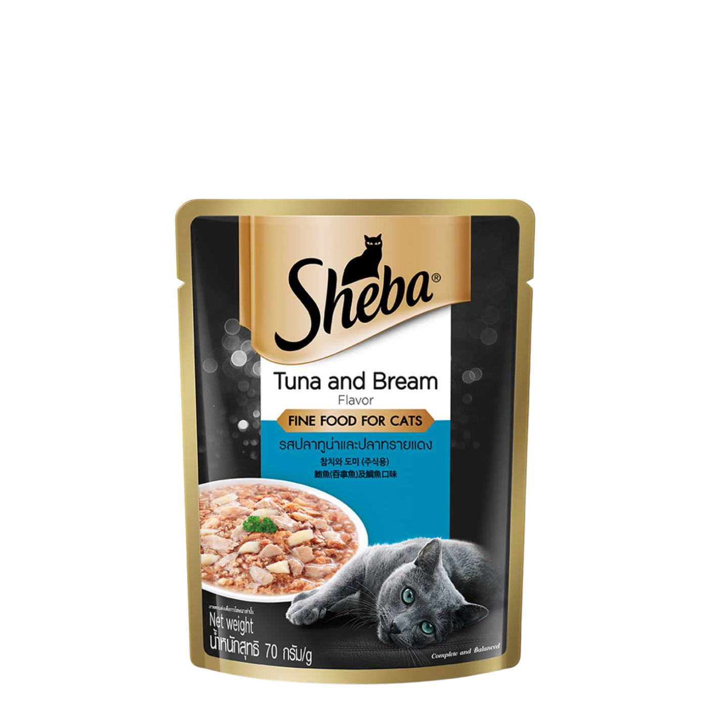 Sheba Wet Cat Food Pouch Tuna and Bream 24 Pack