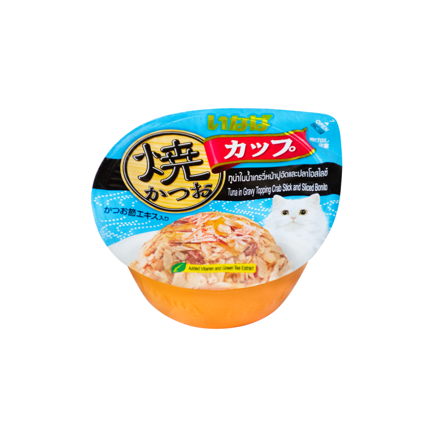 Ciao Cup Grilled Tuna in Gravy with Crab Stick and Sliced Bonito 70g 6 Cups