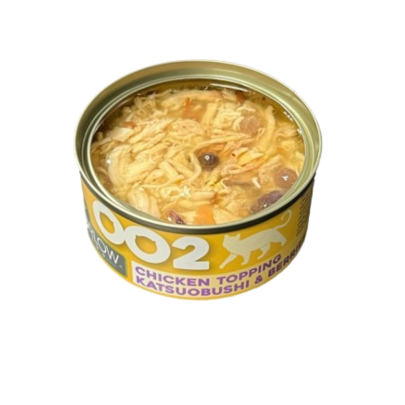 Harlow Blend 002 Chicken Topping Katsuobushi & Berries 80g packaging