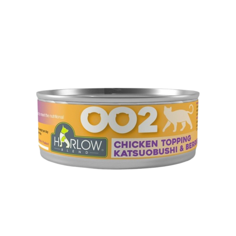Harlow Blend 002 Chicken Topping Katsuobushi & Berries 80g packaging