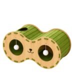 Green Felt Cat House – Super Large Telescope Design with Scratcher & Hideaway Bed