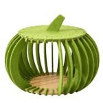 Green Pumpkin Nest Cat House – Semi-Closed Felt Cat Bed for Cozy Comfort