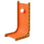 Orange L-Shaped Felt Cat Scratch Board – Wear-Resistant Vertical Cat Scratcher Toy
