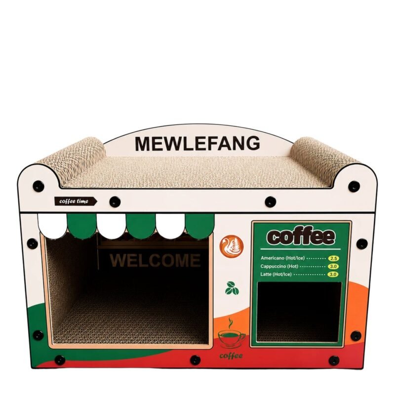 Cat Café Scratch Board Coffee Shop Inspired Cat Sofa and Lounge Bed