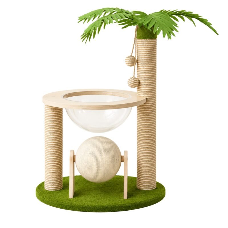 Coconut Tree (71.5cm) – Cat Climbing Frame with Scratching Post & Sisal Ball Toy