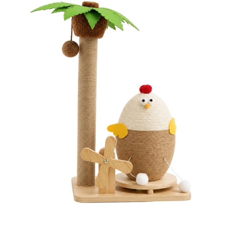 Island Tiki Tales Large Egg Cat Toy & Coconut Tree Combo Scratching Post