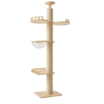Solid Wood Ceiling Cat Condo A (250–270cm) with Space Capsule
