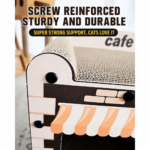 Cat Café Scratch Board Coffee Shop Inspired Cat Sofa and Lounge Bed