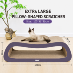 Pillow Shaped Cat Scratch Board – Durable Cat Bed & Scratcher – 100 cm