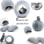 Versa-Sphere felt cat cave
