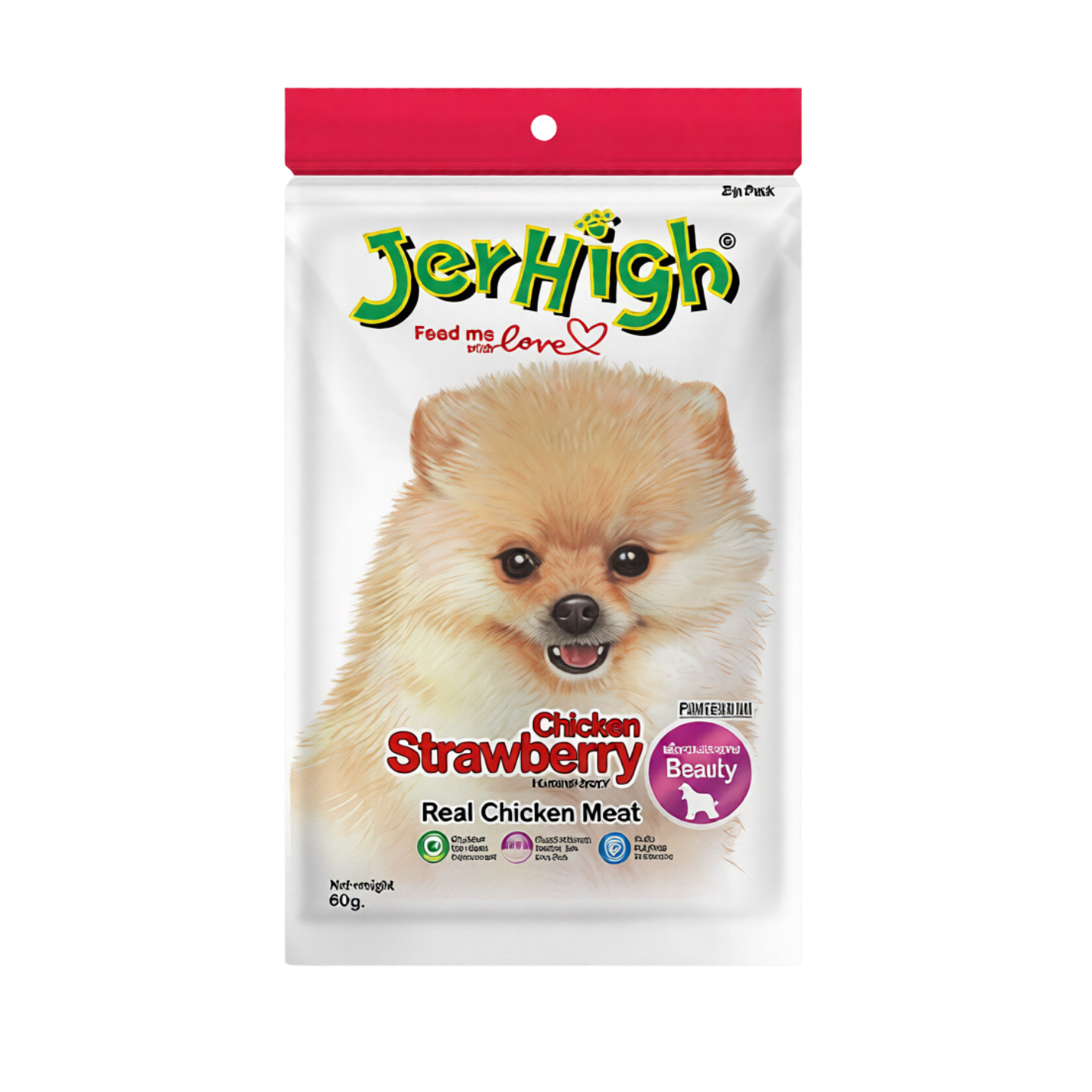 Jerhigh Strawberry Stick Dog Treats (60g)