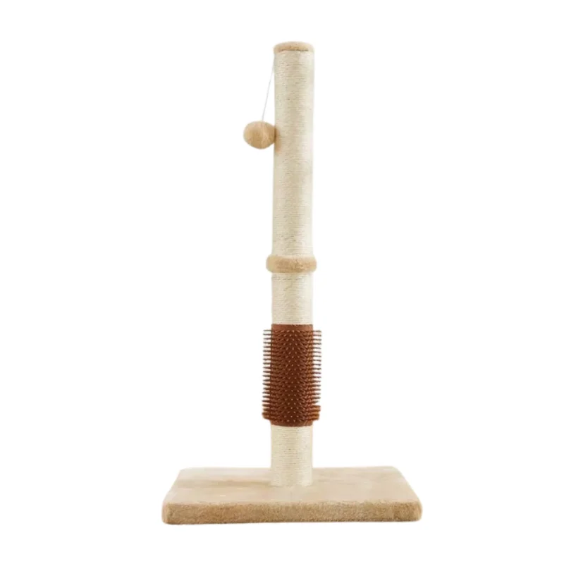 Reina Cream Cat Scratching Post with Groomer (80cm)