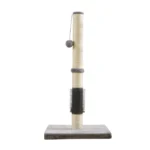 Reina Cat Scratcher Post with Self-Grooming Brush in Grey – Durable Pet Activity Pole (80cm)