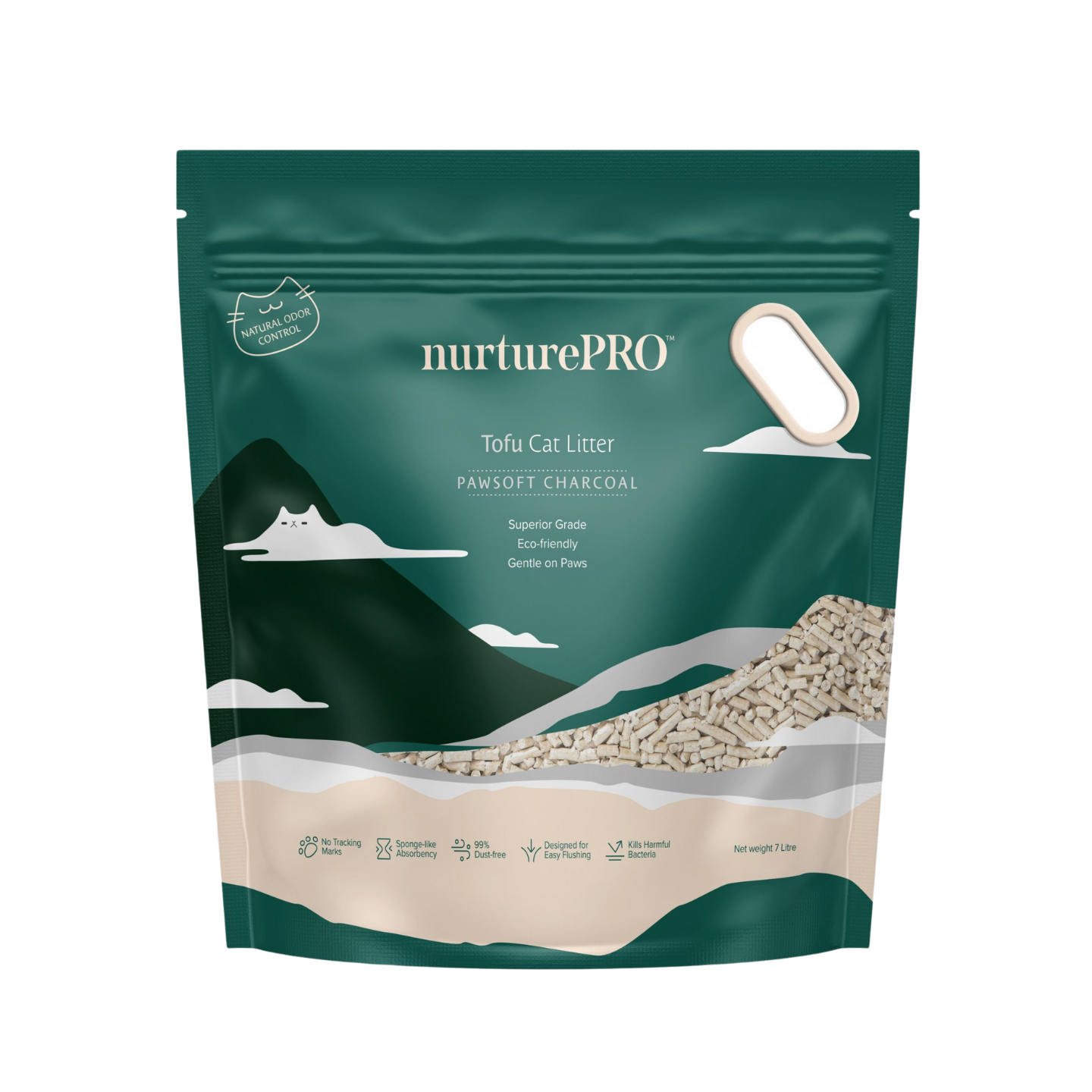 Nurture Pro Tofu Cat Litter Charcoal (7L) 6 pack