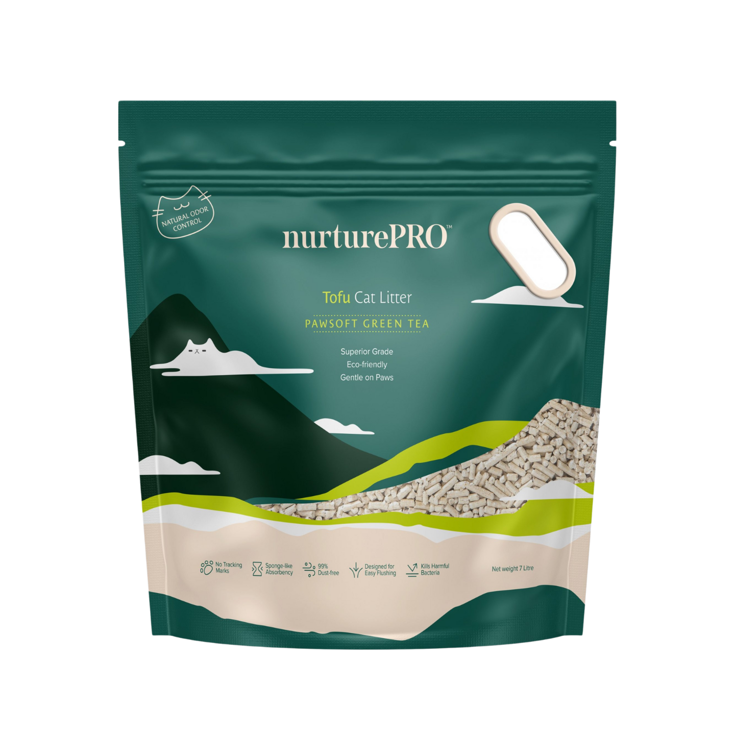 Nurture Pro Tofu Cat Litter Green Tea (7L) 6 pack