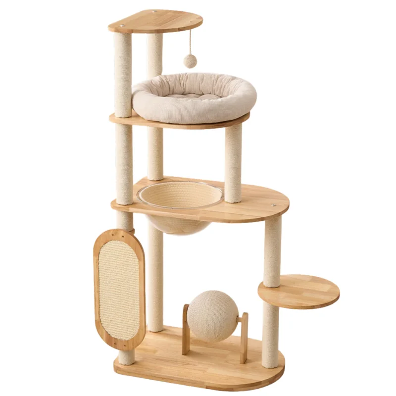 NEVA Signature (127 cm) Architectural Cat Tower – Solid Wood Condo