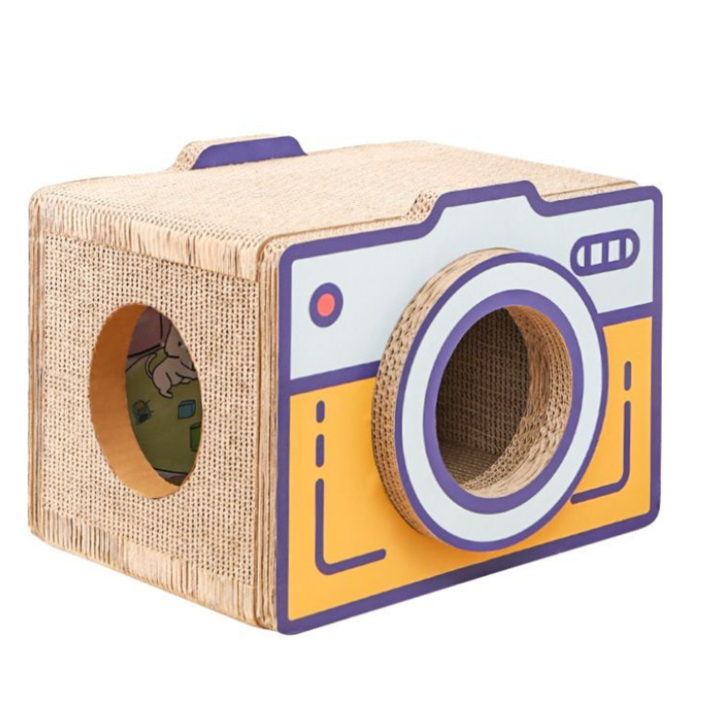 Retro Camera Design Cardboard Cat House & Scratcher (60cm)