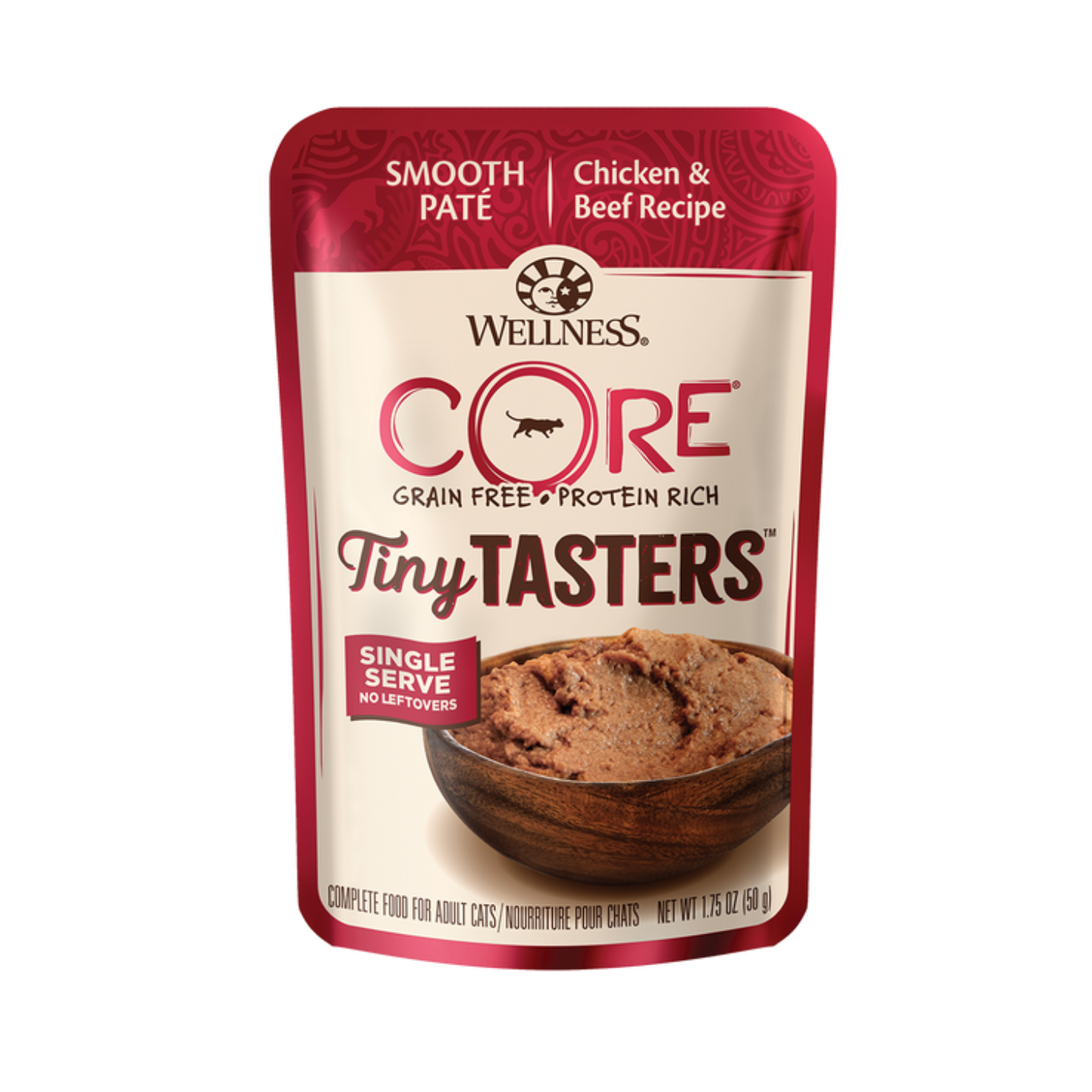 [12 Pouches] Wellness CORE Tiny Tasters Chicken & Beef Pate (1.75oz)
