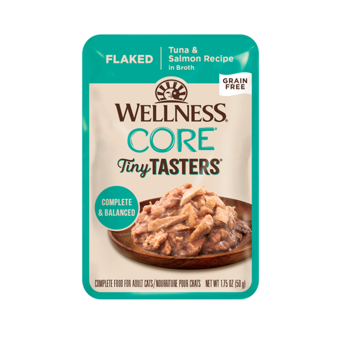 [12 Pouches] Wellness CORE Tiny Tasters Flaked Tuna & Salmon (1.75oz)
