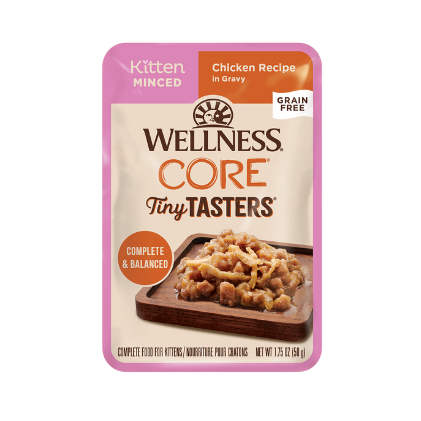 [12 Pouches] Wellness CORE Tiny Tasters Chicken Minced Kitten (1.75oz)