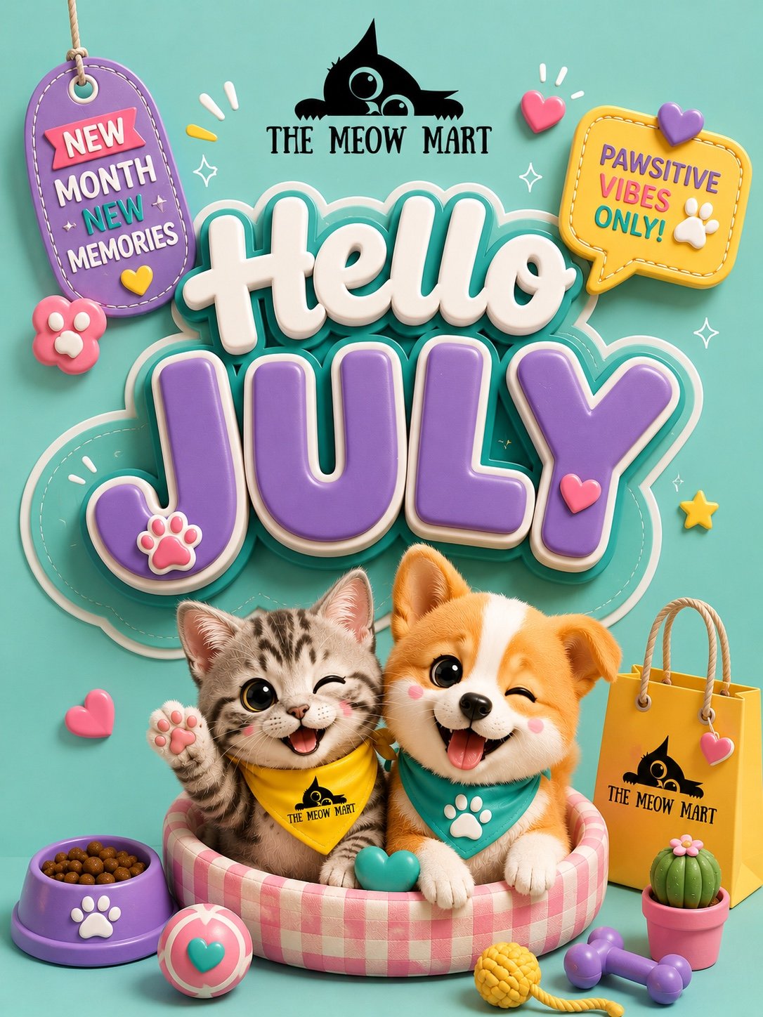 JULY PROMOTION BANNER FOR MEOW MART