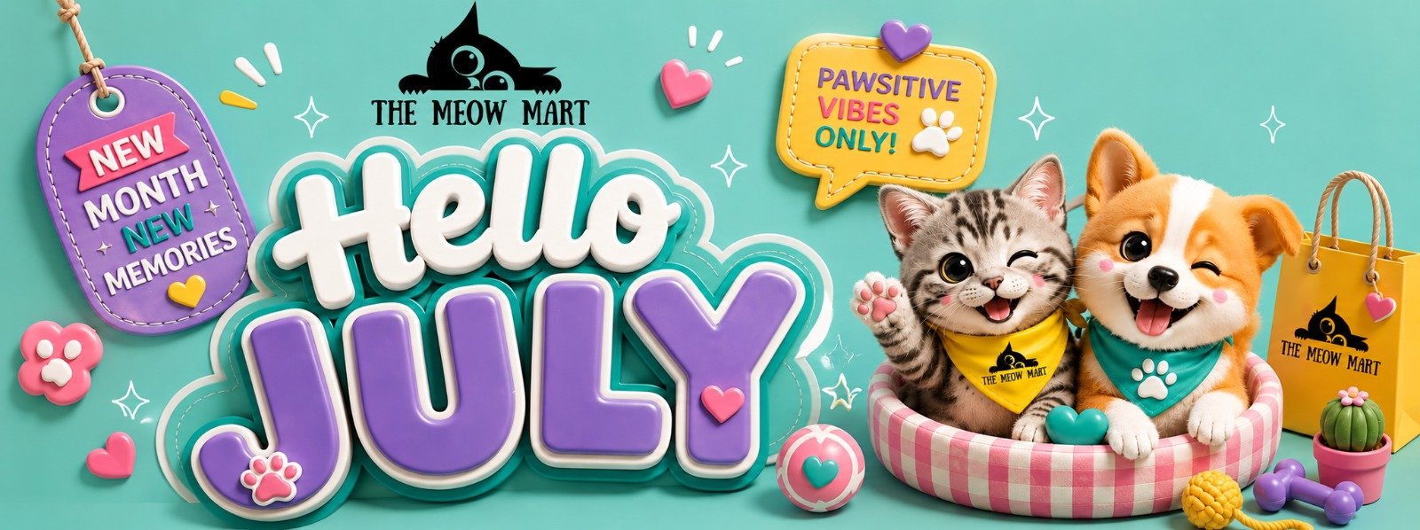 JULY PROMOTION BANNER FOR MEOW MART