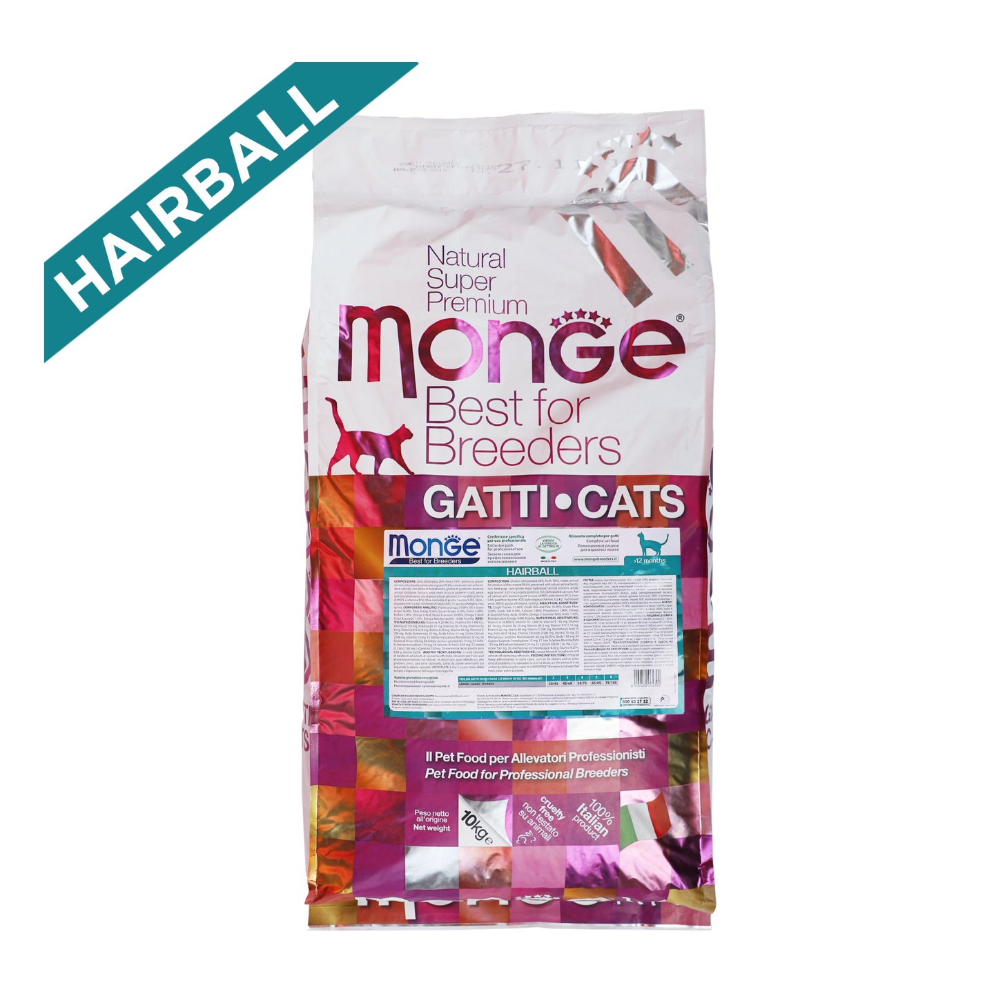 Monge Natural Superpremium Hairball (10kg) bag