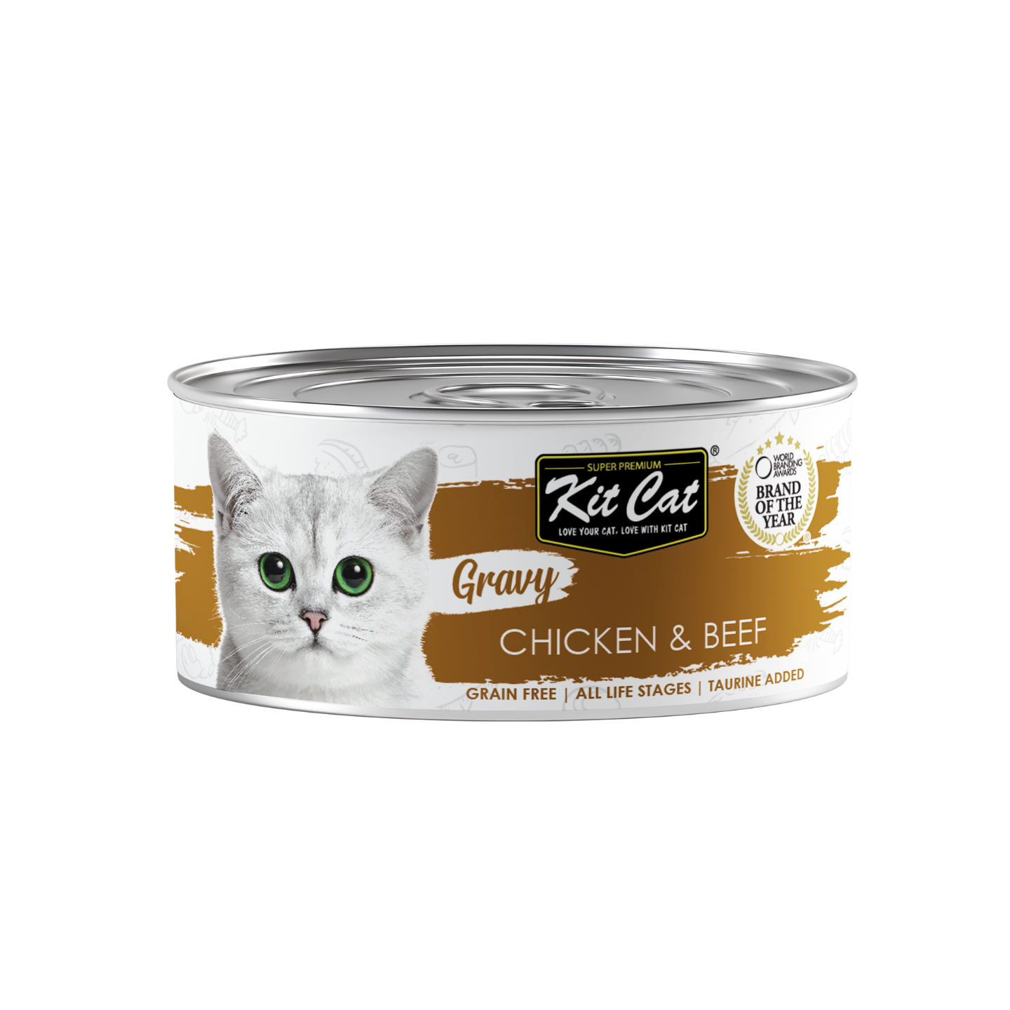 [24 Cans] Kit Cat Gravy Chicken & Beef (70g)