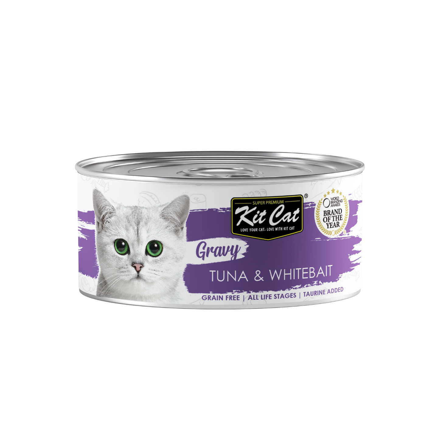 [24 Cans] Kit Cat Gravy Tuna & Whitebait (70g)