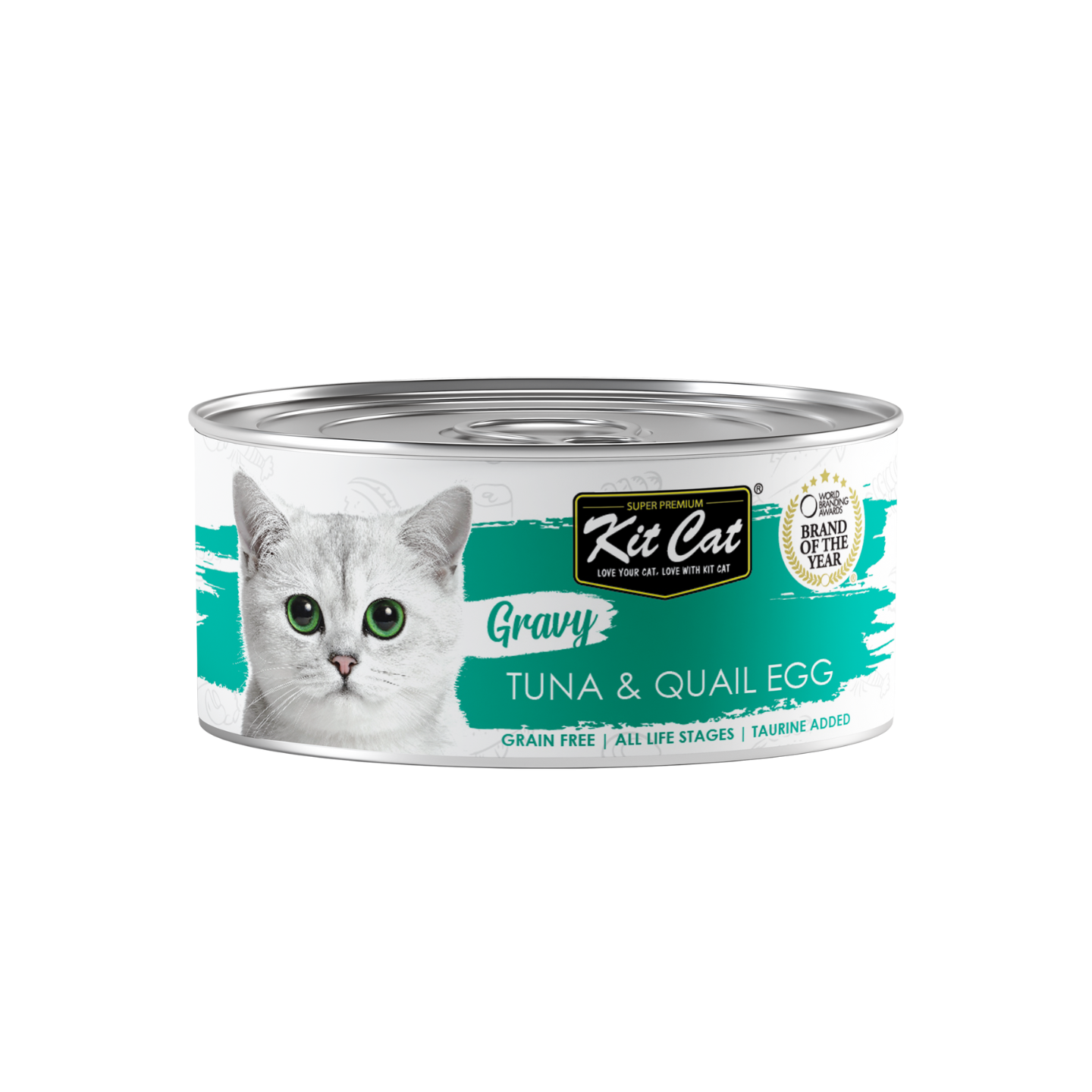 [24 Cans] Kit Cat Gravy Tuna & Quail Egg (70g)