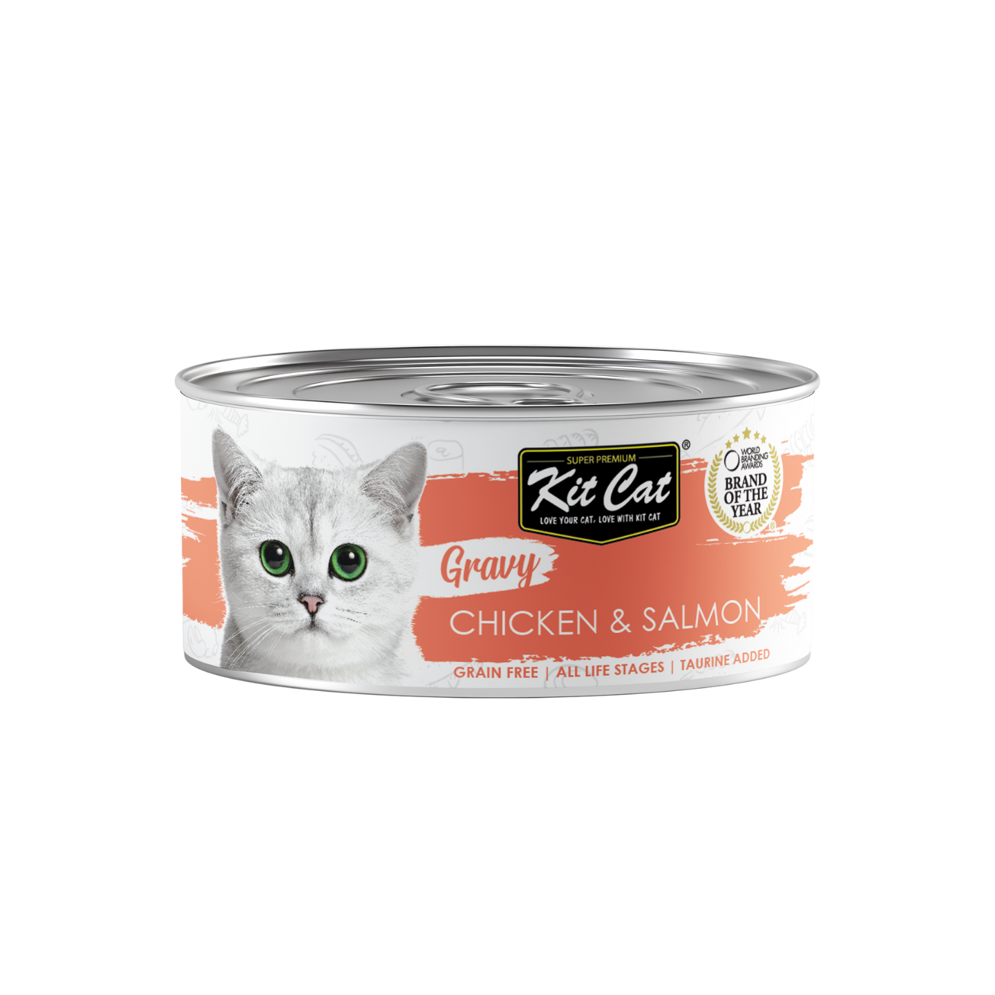 [24 Cans] Kit Cat Gravy Chicken & Salmon (70g)