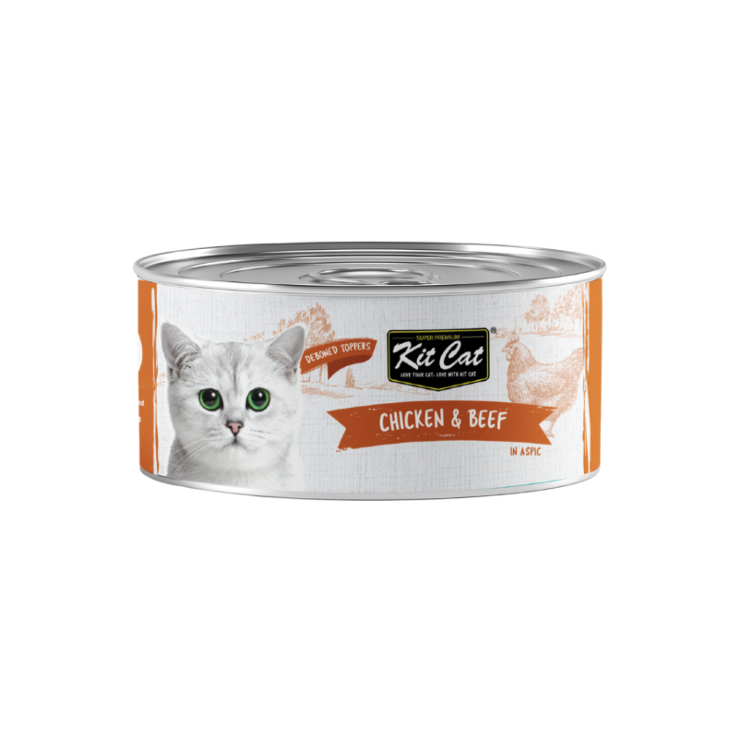 [24 Cans] Kit Cat Deboned Chicken & Beef (80g)