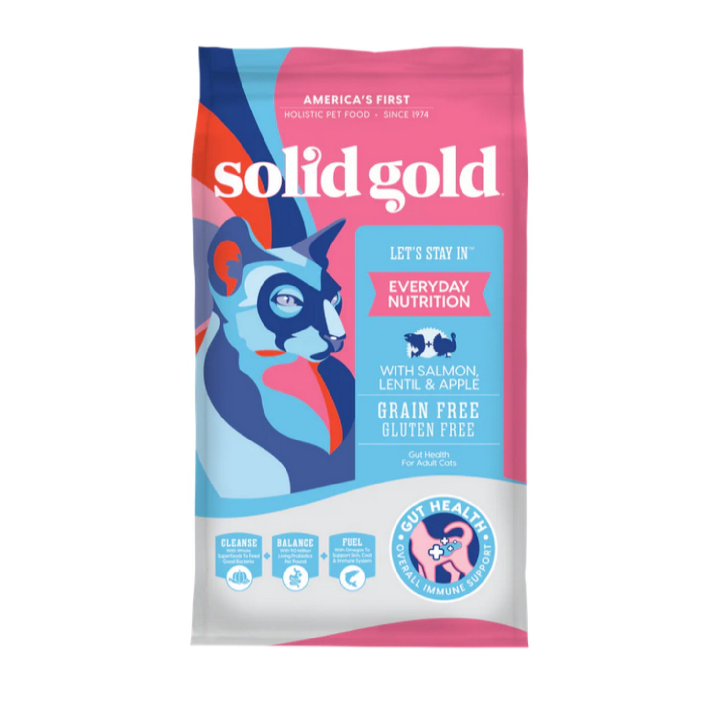 Solid Gold Salmon, Lentil & Apple Dry Cat Food 12lbs