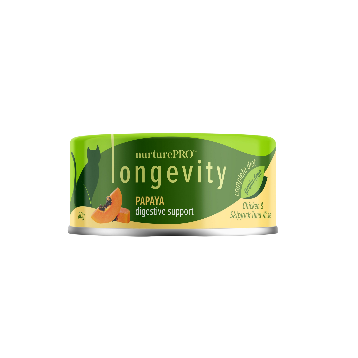 Longevity Grain-Free Chicken & Skipjack Tuna with Papaya (80g) 24 pack